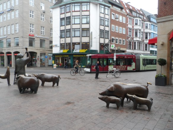 Die Sögestraße und die Schweine